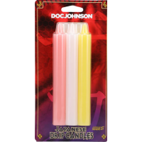 Doc Johnson Japanese Drip Candles Pink, White, Yellow - 3 Pack